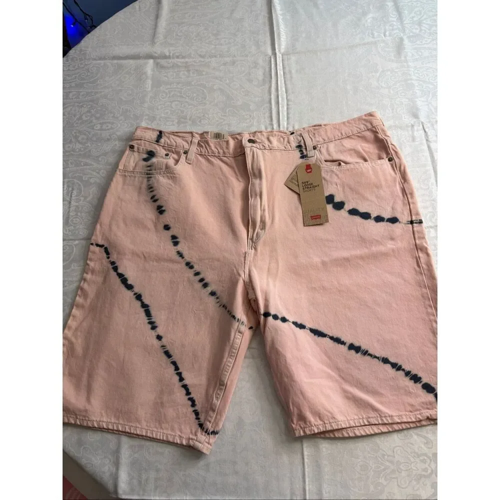 NWT Levi’s 569 Loose Straight Tie Dye Denim Shorts Size 44 New